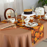 Love Home Burlap Linen Table Runner, 13 x 36 Inches, Pumpkin
