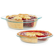 Pyrex Deep Round Glass Bakeware Set, 9.5 Inch, Clear 2 Pack
