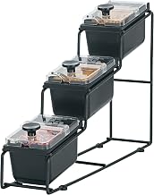 Server Products WireWise 3-Tier Countertop Organizer Combo, Includes Jars Lids and Spoons, Black, 88711