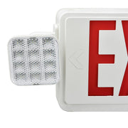 Combo LED Emergency Exit Sign by Global Industrial – 2.95"L x 8.4"W x 8"H, Plastic, Red, Model JLEC2RW
