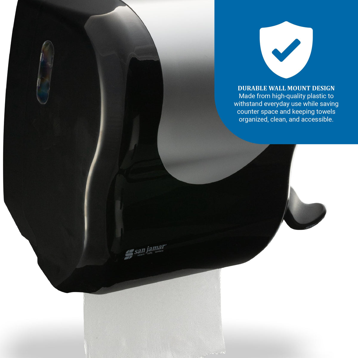 San Jamar Summit / Black/Silver / 13.6" x 13.6" x 9.1" Commercial Paper Hand Towel Dispensers