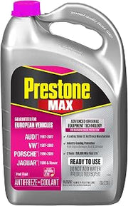 Prestone AF6410 MAX Original Equipment Antifreeze Coolant: Euro Pink, 50/50 RTU, 1 Gallon, Pack of 6
