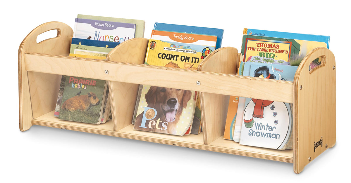 Toddler See-Thru Book Browser by Jonti-Craft – Standard, Wood, Natural Wood/Clear, Model 5376JC