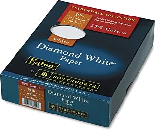 Southworth 3122010 25% Cotton Diamond White Business Paper 20 lbs. 8-1/2 x 11 500/Box