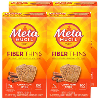 Fiber Thins by Metamucil – 9.3 Ounce (Pack of 4), Brown, Pack of 4