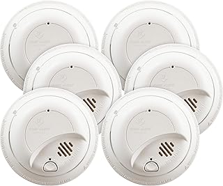 First Alert BRK SMI100-AC Hardwired Smoke Detector with Battery Backup, 6-Pack