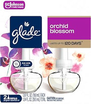 Glade PlugIns Refills Air Freshener, Scented and Essential Oils for Home and Bathroom, Orchid & Neroli, Fresh Collection 1.34 Fl Oz, 2 Count