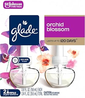 Glade PlugIns Refills Air Freshener, Scented and Essential Oils for Home and Bathroom, Orchid & Neroli, Fresh Collection 1.34 Fl Oz, 2 Count