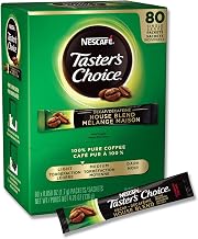 Nescafe Instant Coffee Packets, Decaf, Taster's Choice Light Roast, 1.7 g Singles (Pack of 80)