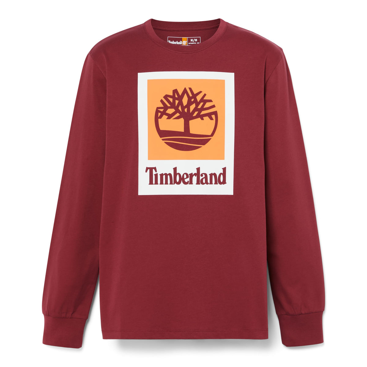 Men's Colored Long Sleeve Tee by Timberland – Cotton, Cordovan