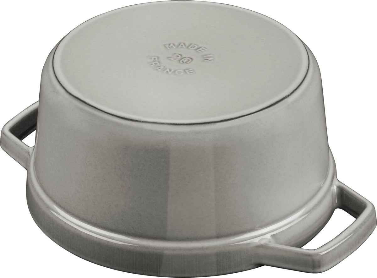 Round Cocotte - 13.25Qt - Graphite Grey by STAUB – 34cm, 12.6 liters, Cast Iron, Grey, Model 1004317