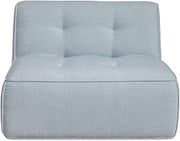 Sunseeker Outdoor Slipper Chair, Low Lounge Profile, Polyester Upholstery, Quick-Dry Foam, Aluminum Frame, Light Blue