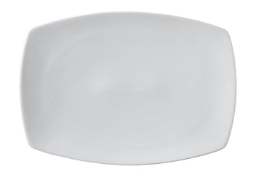 Ventana Coupe Rectangle Platter by Vertex China – Large, Porcelain, Porcelain White, Pack of 12, Model AV-14