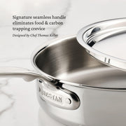 ProBond Luxe 3.5-Quart Sauté Pan with Lid by Hestan – Medium, 3.5 quarts, Stainless Steel, Silver, Model 31774