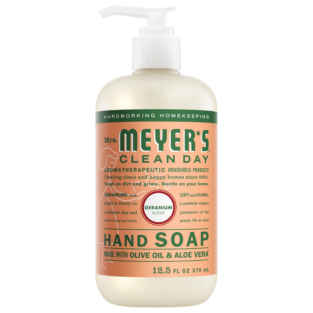 Mrs. MEYER'S Geranium / 12.5 Fl Oz (Pack of 1) / Red Hand Wash