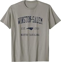 Winston-Salem NC JN1 Vintage Athletic Blue Design T-Shirt
