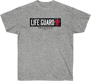 Life Guard - He Who Has The Son Has Life - Christian T-Shirt 4X-Large Sport Grey
