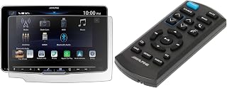 Alpine KAE-HF9DA Screen Protector RUE-4360 Remote Bundle | Anti-reflective screen protector for iLX-F509 bundled with RUE-4360 wireless remote.