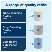 Wall Mounted Giant Roll Wiper Dispenser Red W by Tork – W 25.43in. H 18.23in. D 10.79in., Fiber Glass, Metal, Red/Smoke, Model 6521281