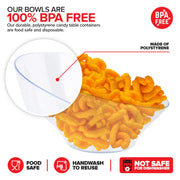 20oz Clear Plastic Serving Bowls (4 Pack) Medium Disposable Candy Dishes by Stock Your Home – 20 oz, 20.0 ounces, Polystyrene (PS), Clear, Pack of 4