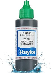 Taylor Technologies R-0008-C, Total Alkalinity Indicator, 2 Ounce | Dropper Refill Tests Total Alkalinity in Pools & Spas, Replace Annually