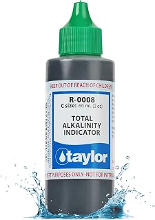Taylor Technologies R-0008-C, Total Alkalinity Indicator, 2 Ounce | Dropper Refill Tests Total Alkalinity in Pools & Spas, Replace Annually