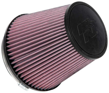 High-Flow Original Lifetime Universal Clamp-On Air Filter: High Performance by K&N – Cotton, Red, Model RU-1042