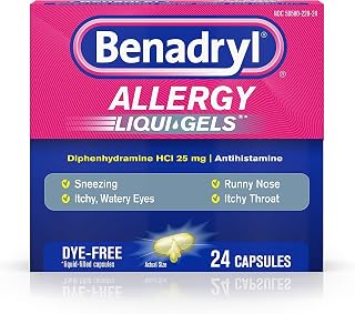 Benadryl Allergy Dye-Free 25 mg Liqui-Gels 24 ea (Pack of 11)