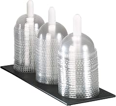 Countertop Dome Lid Organizer by DISPENSE-RITE – 1 Count (Pack of 1), Polystyrene, Black, Model FDL-3