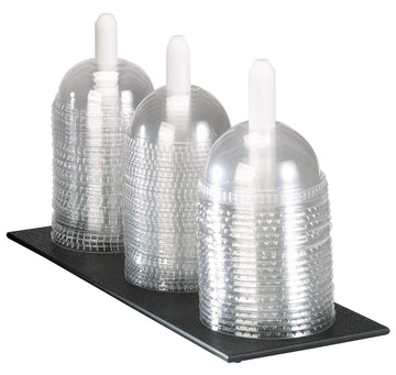 Countertop Dome Lid Organizer by DISPENSE-RITE – 1 Count (Pack of 1), Polystyrene, Black, Model FDL-3