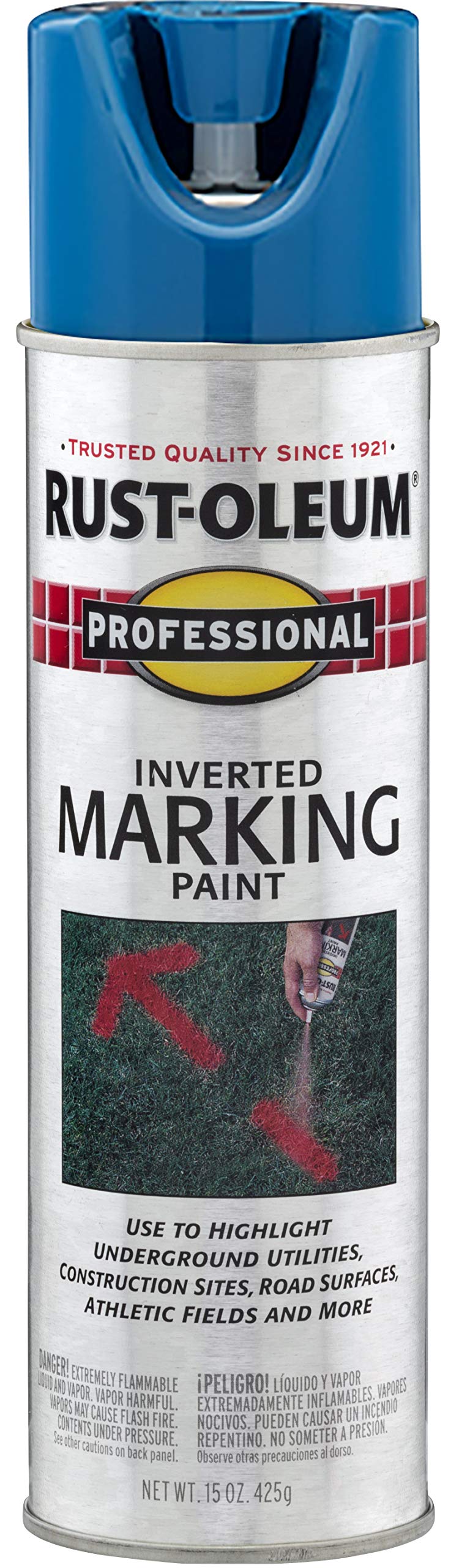 Rust-Oleum 15 Ounce (Pack of 1) / Caution Blue / 1 Spray Paint