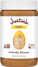 Justin's Honey Peanut Butter, No Stir, Gluten-free, Non-GMO, Responsibly Sourced, 12 Jars, 16 Ounce (Pack of 12)