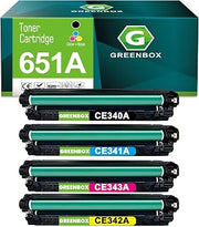 GREENBOX 651A Toner Cartridge for 700 MFP M775 M775z M775f Printer, 4 Pack | CE341A CE342A CE343A CE340A, Replacement for Color Enterprise 700 MFP M775 M775z+ M775z M775dn M775f Printer
