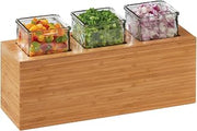 Bamboo Collection – Action Station Jar Unit – 15.75W x 5.5D x 8.75H – Bamboo