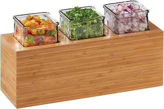 Bamboo Collection – Action Station Jar Unit – 15.75W x 5.5D x 8.75H – Bamboo