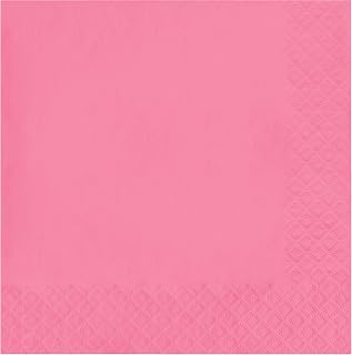 Creative Converting 663042B Bright Pink Lunch Paper Napkins, 50 Pcs