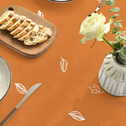 Horaldaily Round Tablecloth, 70 Inch Diameter, Orange Wild Flowers