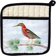 Betsy Drake PT180 Green Heron Pot Holder