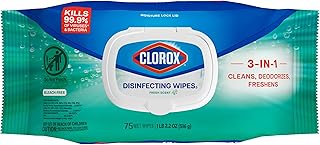 Clorox Disinfecting Wipes Flex Pack, Bleach Free, Fresh Scent, 75 Count (Pack May Vary)