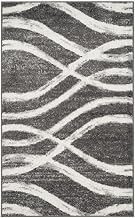Furnifact Charcoal Ivory Area Rug 3' x 5' with Power Loomed 100% Polypropylene Pile, Small Rectangle Shape, Durable and Easy to Maintain