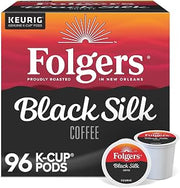 Folgers Black Silk Coffee Keurig Single Serve K-Cup Pods, Dark Roast, 24 Pods Per Pack, Case Of 4 Packs