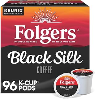 Folgers Black Silk Coffee Keurig Single Serve K-Cup Pods, Dark Roast, 24 Pods Per Pack, Case Of 4 Packs