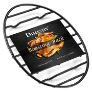 Dimeshy Roasting Rack, Enamel Coated Steel, 10 x 6.5 Inch, Black