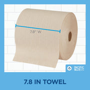Pacific Blue Ultra 8" High-Capacity Recycled Paper Towel Rolls by GP PRO (Georgia-Pacific) – 6 Count (Pack of 1), Paper, Brown, Pack of 6, Model 26495