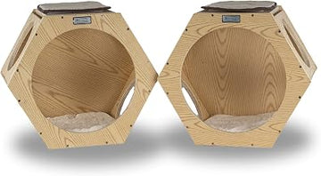 Armarkat Real Wood Wall Series: Set of Two Natural Wood Wall Tree Additions W2107A