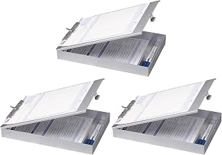 Officemate Aluminum Forms Storage Clipboard, 8.5 x 12 Inch (83200) (Pack of 3)