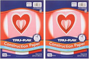 Tru-Ray Construction Paper P6683, Valentine Assortment, 9" x 12", 150 Sheets (Pack of 2)