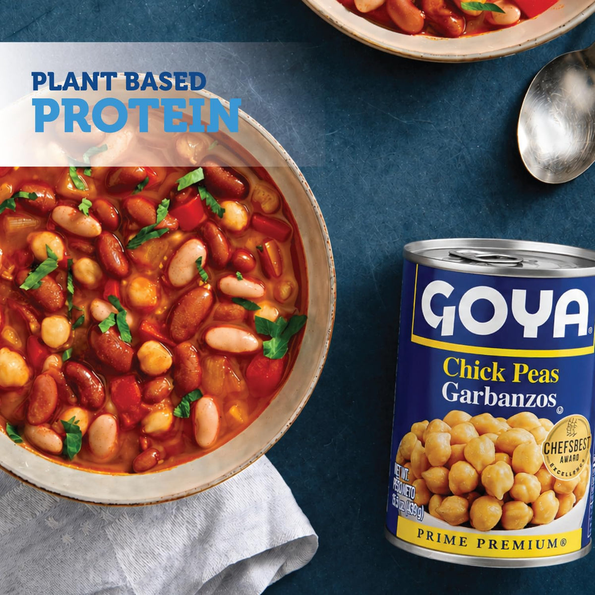 Goya Garbanzo Bean / 15.5 Ounce (Pack of 24) / 24 Peas