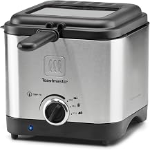 Toastmaster 1.5L Deep Fryer - Stainless Steel Cooking Appliance for Chicken Wings, Fish & More - Small & Compact - With Basket for Home Use