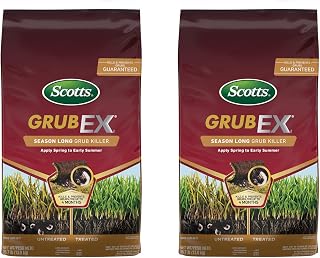 Scotts GrubEX1 Season Long Grub Killer, 28.7 lbs. (2-Pack) | Protects Lawns Up to 4 Months, 10,000 sq. ft.